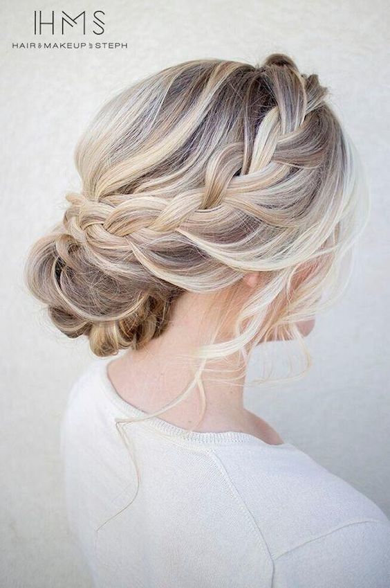 updo wedding hairstyle idea; via Hair and Makeup By Steph:
