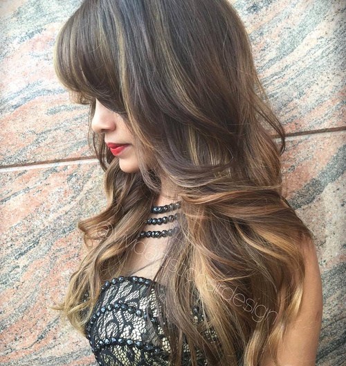 Cute, Effortless Long Hairstyles with Bangs and Layers