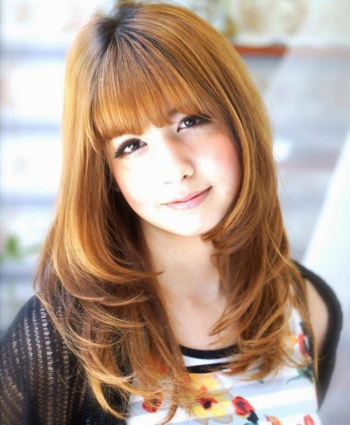 Cute, Effortless Long Hairstyles with Bangs and Layers