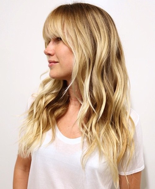 Cute, Effortless Long Hairstyles with Bangs and Layers