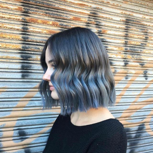22 Amazing Blunt Bob Hairstyles You'd Love to Try This Year! dark to purple hairstyle for short hair