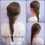 Kids Hairstyle Ideas: Cute Half French Braid Hairstyle for long hair