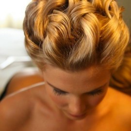 Gorgeous Golden Loops & Twists Upstyle - Prom Hairstyles 2014