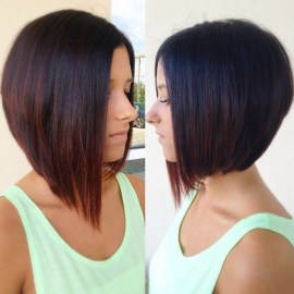 Side View of A-line Bob Hairstyle