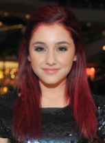 Ariana Grande Red Half Up Half Down Hairstyle for Long Straight Hair Ariana Grande Red Half Up Half Down Hairstyle for Long Straight Hair