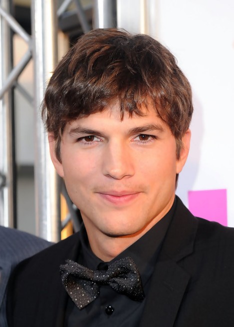Ashton Kutcher Taper Haircut for Men