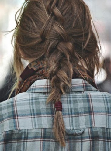 Back View of Inverted French Braid Back View of Inverted French Braid