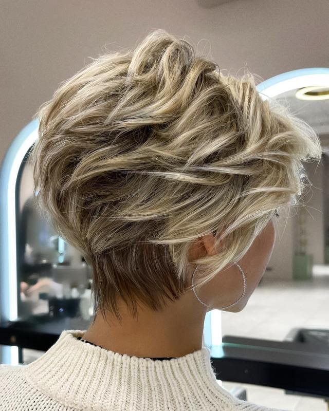 back view of pixie cut