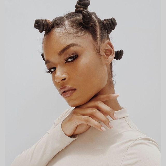 Bantu Knots for natural hair