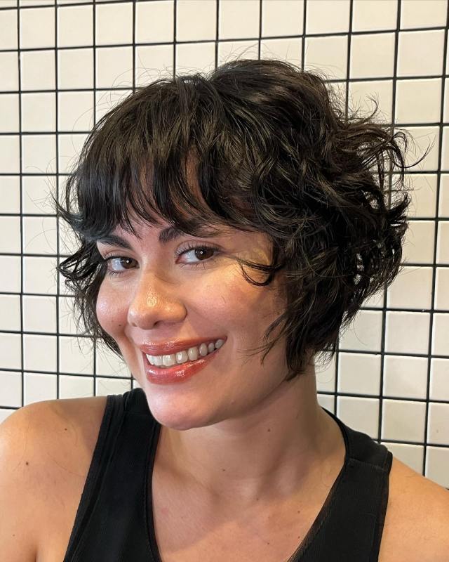 curly bixie cut