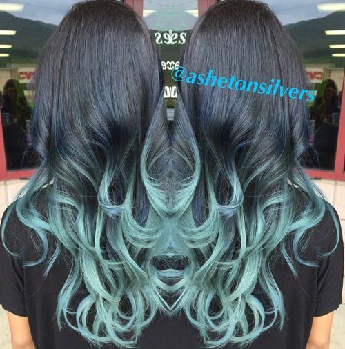 Black and Teal Waves