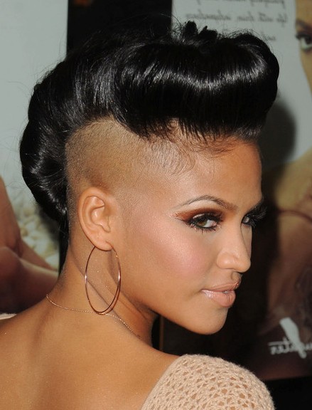 Black Pompadour Updo