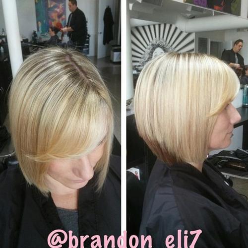 Blonde Bob with Trendy Bangs