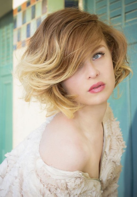 Bob Haircut - Short Ombre Hair - Ombred Bob Hairstyle with Bangs