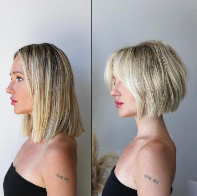 bob hairstyles before and after