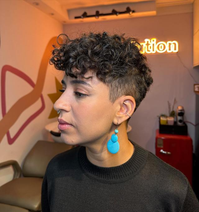 Boyish Curly Pixie Cut