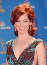 Carrie Preston Messy Red Hairstyle for Women Over 40 Carrie Preston Messy Red Hairstyle for Women Over 40