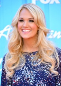 Carrie Underwood Long Blonde Curly Hairstyle for Prom Carrie Underwood Long Blonde Curly Hairstyles