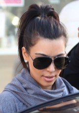 Casual Ponytail Hairstyle from Kim Kardashian Casual Ponytail Hairstyle from Kim Kardashian