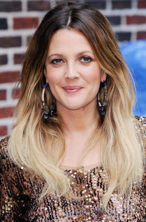 Celebrity Drew Barrymore Brunette to Blonde Ombre Hair