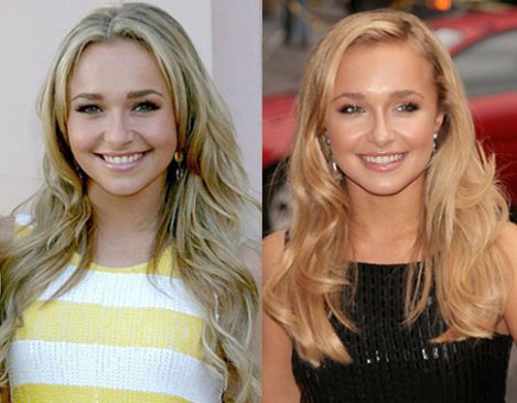 Center part and side part hairstyles
