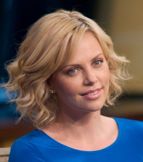 Charlize Theron Layered Curly Bob Hairstyle Charlize Theron Layered Curly Bob Hairstyle