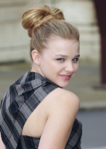 Popular Daily Hairstyles: Casual Easy Bun Updo Hairstyles Chloe Moretz Casual Easy Bun Updo Hairstyles