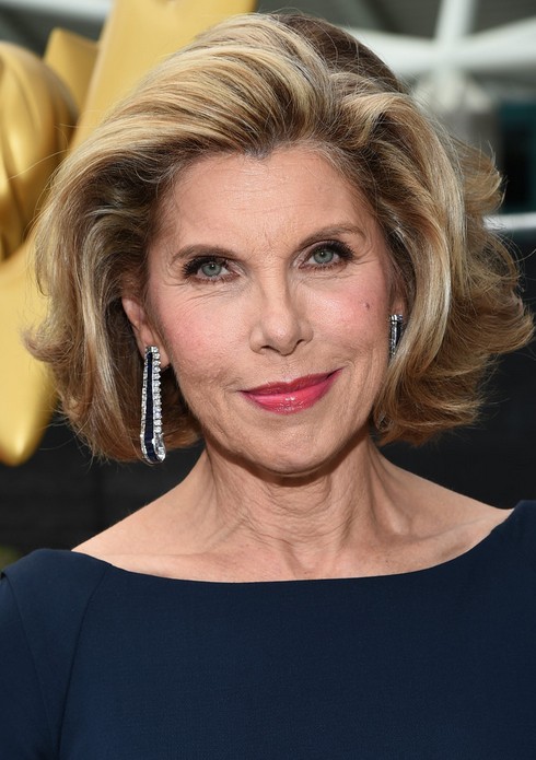 Christine Baranski Layered Short Thick Haircut for Women Over 60