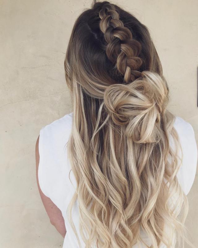 Chunky Dutch Braid with a Playful Knot