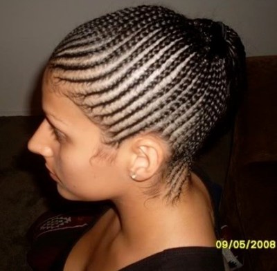 Cornrows braids styles into ponytail Cornrows braids styles into ponytail