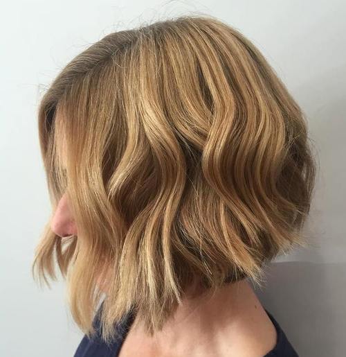Curly Blonde Bob