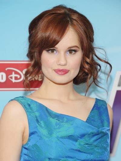 Debby Ryan Side Swept Curly Updos Debby Ryan Side Swept Curly Updos