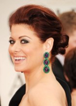 Debra Messing Red Loose LowBun Updo for Long Hair Debra Messing Red Loose LowBun Updo 2013, 2014