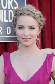 Dianna Agron Fishbone Braided Updo - Beautiful! Dianna Agron Fishbone Braided Updo - Beautiful!