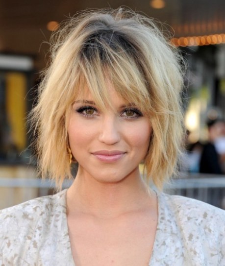 Dianna Agron Layered Ombre Bob Hairstyle Dianna Agron Layered Ombre Bob Hairstyle
