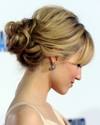 Romantic Loose Low Bun Updo for Wedding from Dianna Agron Dianna Agron Romantic Loose Low Bun Updo for Wedding