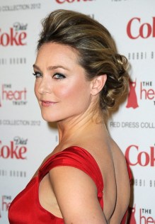 Latest Elegant Updo Hairstyles for Women: Elisabeth Rohm Bobby Pinned Updo Elisabeth Rohm Latest Updo Hairstyles