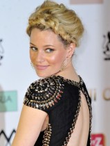 Stylish Messy Braided Updo for 2025 Elizabeth Banks Messy Braided Updo 2013