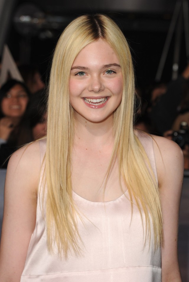 Elle Fanning Long Straight Hairstyle