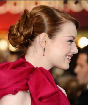 Emma Stone Casual Sleek Updo Hairstyle Emma Stone Casual Sleek Updo Hairstyle