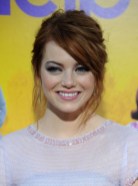 Emma Stone Chic Messy Updo Hair Style with Side Swept Bangs Emma Stone Chic Messy Updo Hair Style 2013