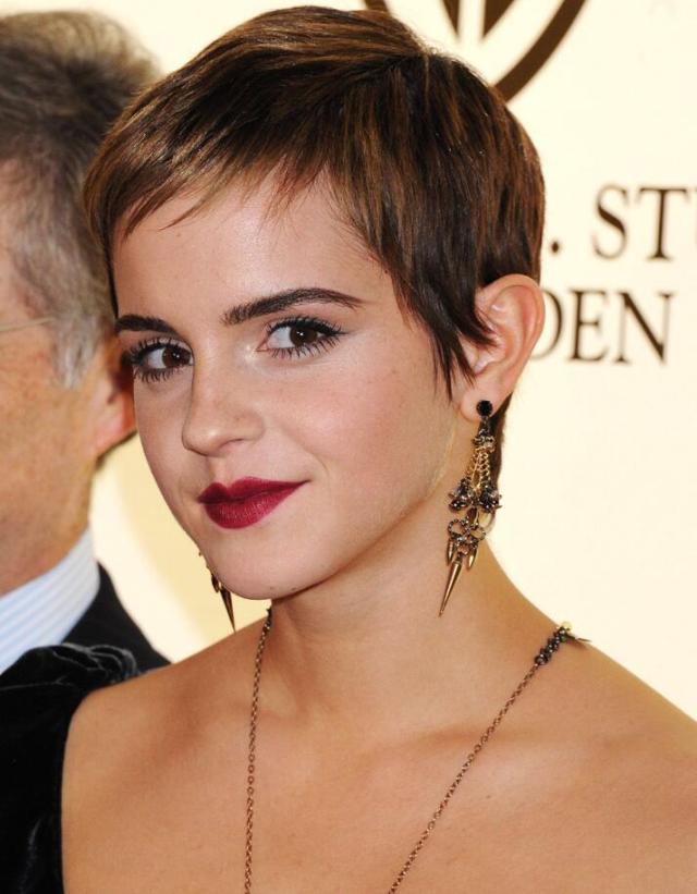 Emma Watson short pixie cut