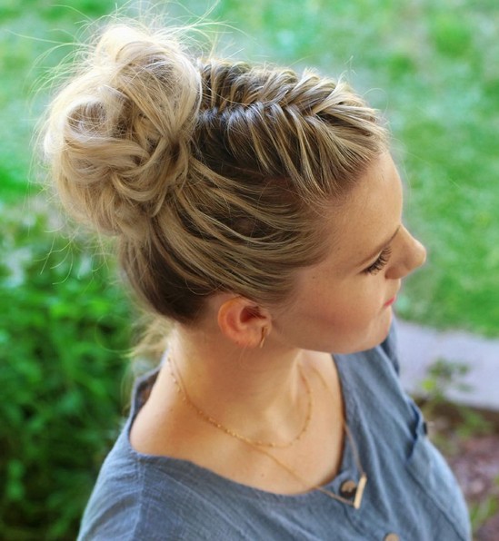 Fishtail Braided Mohawk updos - quick NEW updo hairstyle tutorial