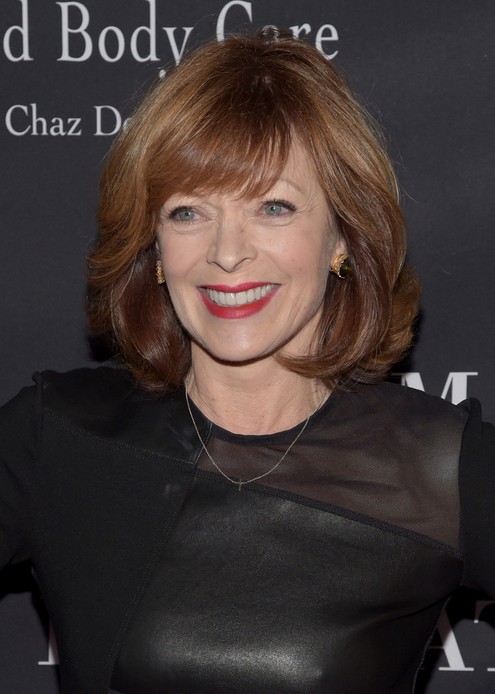 Frances Fisher Layered Medium Wavy Hairstyle with Bangs for Women Over 60