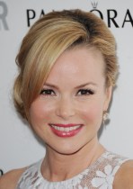 Amanda Holden French Twist Updo with Side Swept Bangs Amanda Holden French Twist Updo with Side Swept Bangs