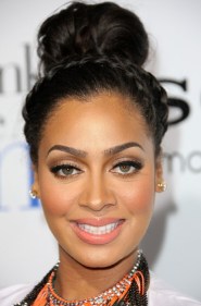 Fun High Classic Bun with Cool Braided Bands Fun High Classic Bun with Cool Braided Bands
