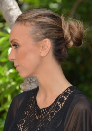2025 Casual Loose Bun Updo Hairstyle Giuliana Rancic Casual Loose Bun Updo Hairstyle