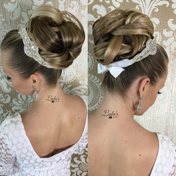 Gorgeous Bridal Updo - Trendiest Updos for Medium Length Hair