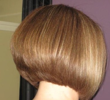 Graduated bob back view Graduated bob back view