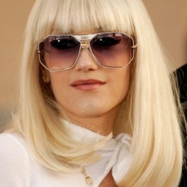 Gwen Stefani Long Bob Hairstyle with Bangs